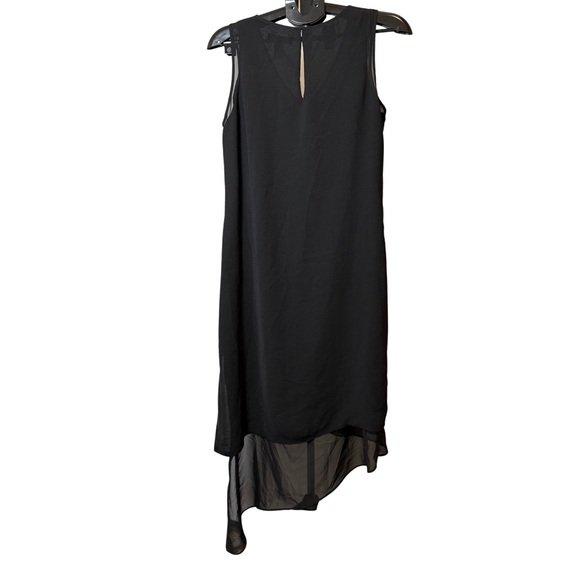 White House Black Market Black High Low Dress, Sleeveless V-Neck, Sz. 8 2/$25 - Picture 2 of 10